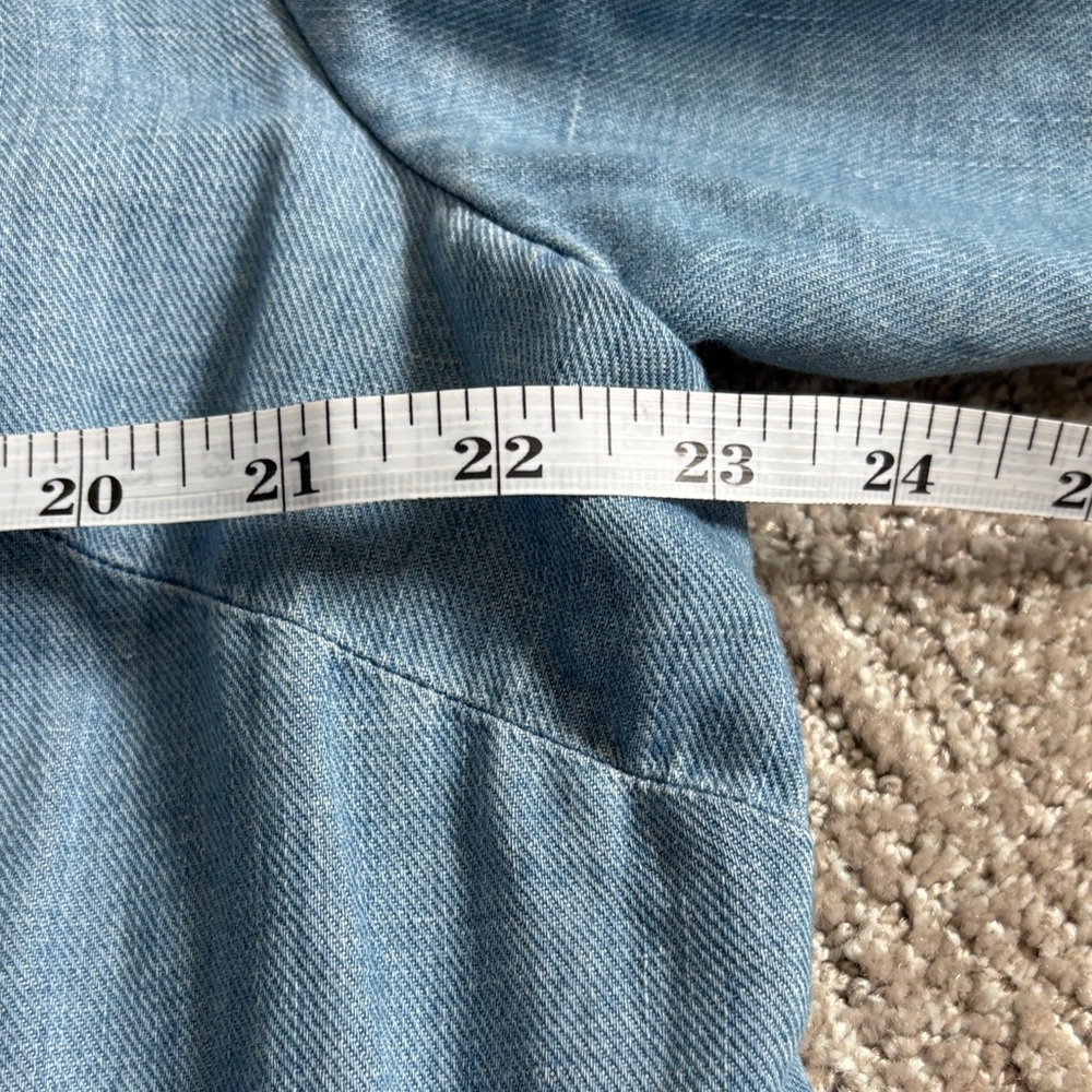 J. Jill Light Blue Denim Jacket with Button Detail - Picture 6 of 9